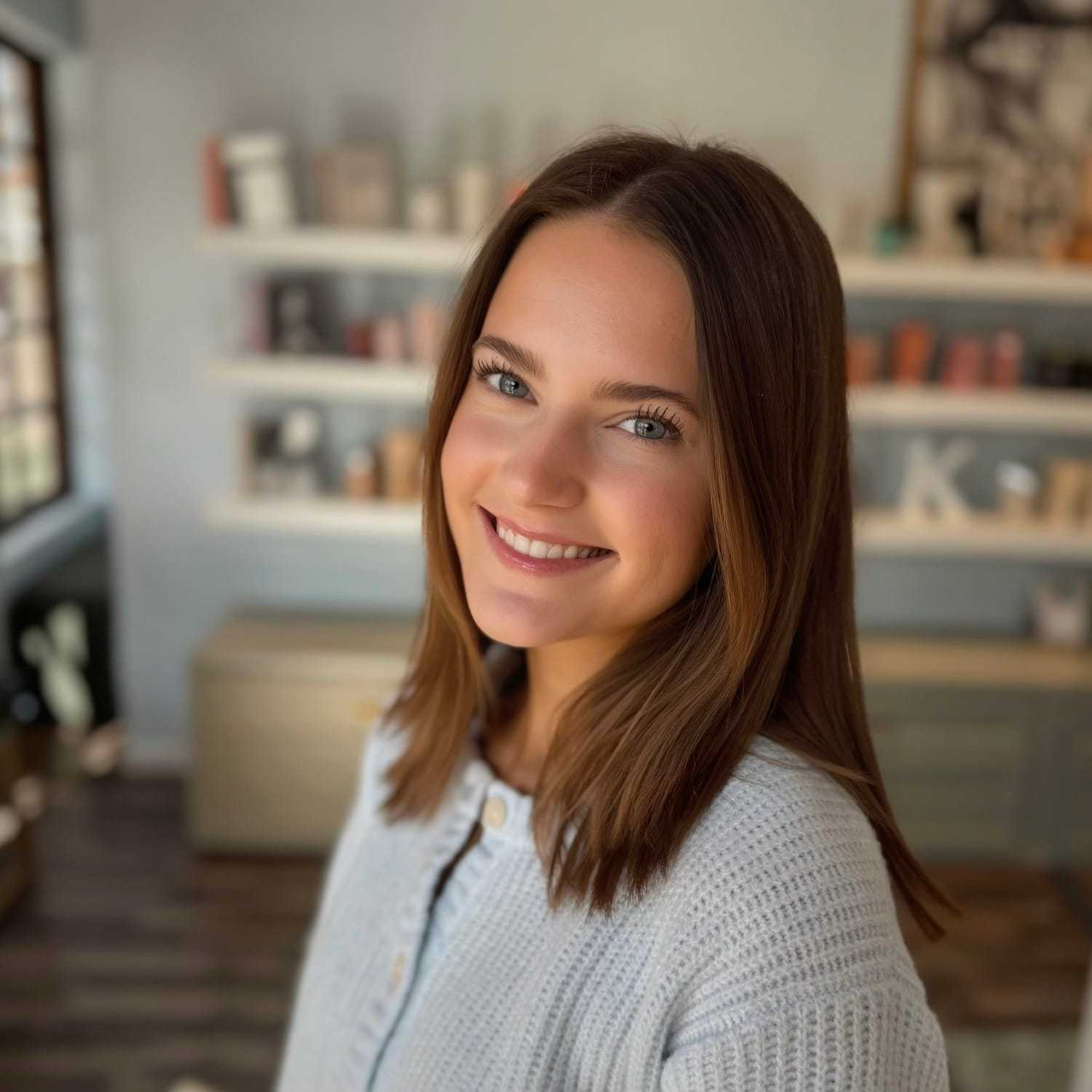 Portrait of Kyra, a professional stylist at Elixir x DV8 the salon, showcasing their expertise and style.